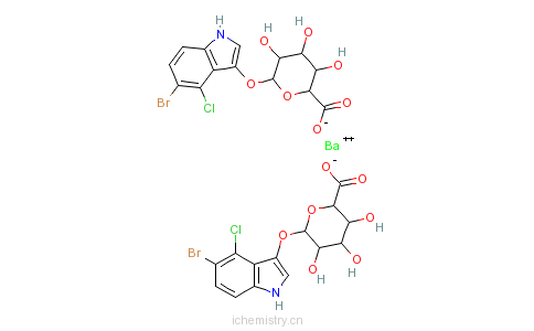 CAS:57121-06-9_5-溴代-4-氯代-1H-吲哚-3-基-&beta的分子结构