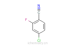 CAS:57381-51-8_4-氯-2-氟苯腈的分子结构