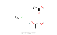 CAS:57495-45-1_丙烯酸和1,2-丙二醇的单酯化物与氯乙烯的聚合物的分子结构