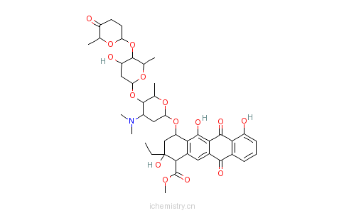 CAS:57576-44-0_阿克拉霉素的分子结构