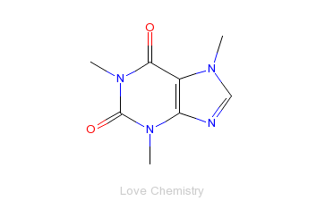 CAS:58-08-2_咖啡因的分子结构