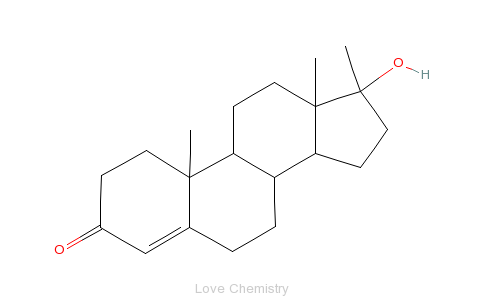 CAS:58-18-4_甲睾酮的分子结构