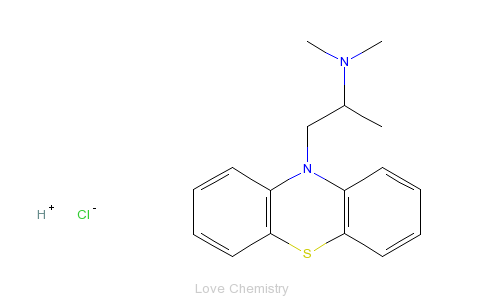 CAS:58-33-3_盐酸异丙嗪的分子结构