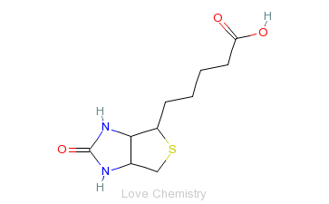 CAS:58-85-5_D-生物素的分子结构