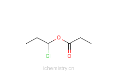 CAS:58304-65-7_丙酸-1-氯异丁酯的分子结构