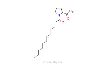 CAS:58725-39-6_N-十二碳酰基-L-脯氨酸的分子结构