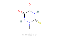 CAS:58909-39-0_2,5-二氢-6-羟基-2-甲基-5-氧-3-巯基-1,2,4-三嗪的分子结构