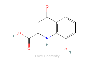 CAS:59-00-7_4,8-二羟基喹啉-2-甲酸的分子结构