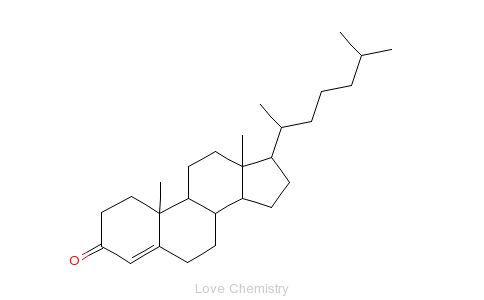 CAS:601-57-0_4-胆甾烯-3-酮的分子结构