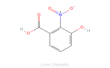 CAS:602-00-6_3-羟基-2-硝基苯甲酸的分子结构