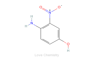 CAS:610-81-1_3-硝基-4-氨基苯酚的分子结构