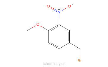 CAS:61010-34-2_3-硝基-4-甲氧基苄溴的分子结构