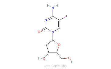 CAS:611-53-0_5-碘-2'-脱氧胞苷的分子结构