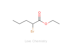 CAS:615-83-8_2-溴戊酸乙酯的分子结构