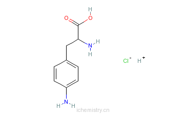 CAS:62040-55-5_4-氨基-L-苯丙氨酸盐酸盐的分子结构