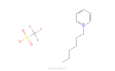 CAS:623167-81-7_1-己基三氟甲烷磺酸吡啶�f的分子结构