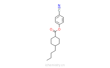 CAS:62439-34-3_反-4-丁基环己基甲酸-4-氰基苯酯的分子结构
