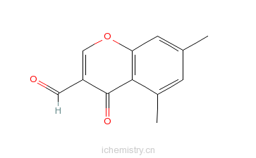 CAS:62484-76-8_5,7-二甲基色酮-3-甲醛的分子结构