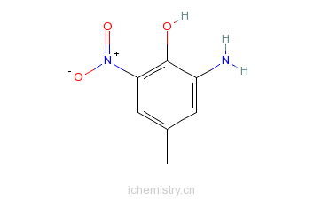 CAS:6265-07-2_2-氨基-4-甲基-6-硝基苯酚的分子结构