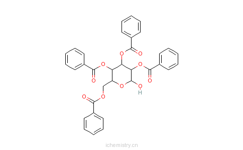CAS:627466-98-2_2,3,4,6-四-O-苯甲酰-D-吡喃甘露糖的分子结构