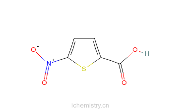 CAS:6317-37-9_5-硝基噻吩-2-甲酸的分子结构