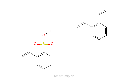 CAS:63182-07-0_乙烯苯磺酸锂与二乙烯苯的聚合物的分子结构