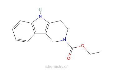CAS:63277-54-3_1,3,4,5-四氢-2H-吡啶并[4,3-b]吲哚-2-甲酸乙酯的分子结构