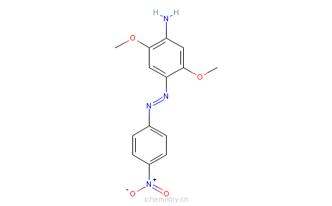CAS:6358-51-6_2,5-二甲氧基-4-[(4-硝基苯基)偶氮]苯胺的分子结构
