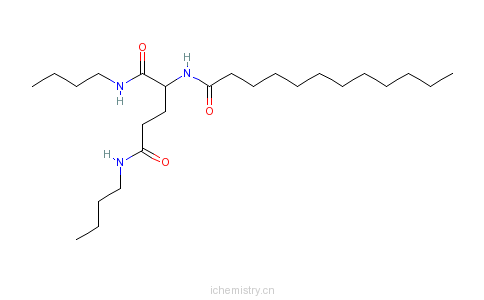 CAS:63663-21-8_2S-N,N'-二丁基-2-[(十二烷酰基)氨基]戊二酰胺的分子结构