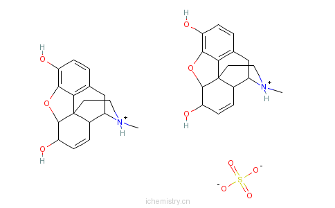 CAS:64-31-3_吗啡硫酸盐甲醇溶液的分子结构