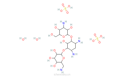 CAS:64013-70-3_卡那霉素二硫酸盐的分子结构