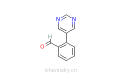 CAS:640769-71-7_2-(嘧啶-5-基)苯甲醛的分子结构