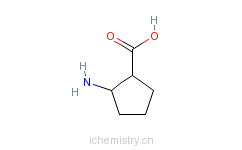 CAS:64191-14-6_(1S,2R)-2-氨基环戊烷甲酸的分子结构