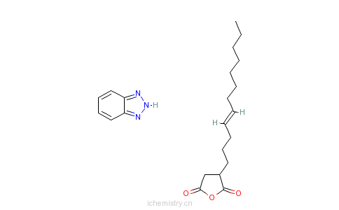 CAS:64681-12-5_二氢-3-四聚丙烯基-2,5-呋喃二酮与1H-苯并三唑的化合物的分子结构