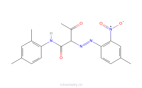 CAS:6486-27-7_N-(2,4-二甲基苯基)-2-[(4-甲基-2-硝基苯基)偶氮]-3-氧代丁酰胺的分子结构