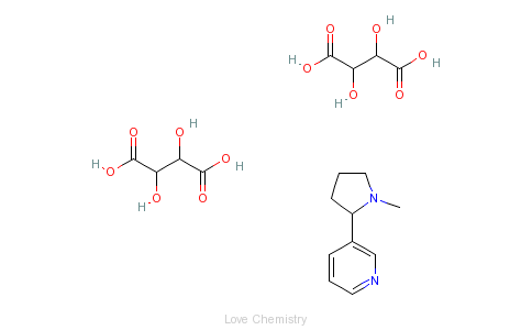 CAS:65-31-6_L-酒石酸烟碱盐的分子结构