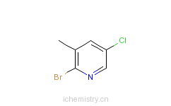 CAS:65550-77-8_2-溴-5-氯-3-甲基吡啶的分子结构