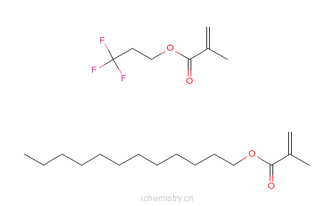 CAS:65605-58-5_2-甲基丙烯酸十二烷酯与α-氟-ω-[(2-甲基-1-氧代-2-丙烯基)氧]乙基]聚(二氟亚甲基)的聚合物的分子结构