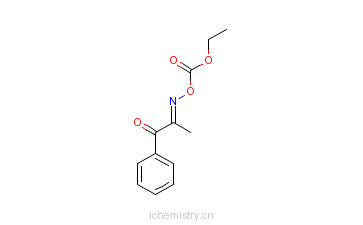CAS:65894-76-0_1-苯基-1,2-丙二酮-2-(O-乙氧基羰基肟)的分子结构