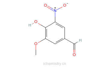 CAS:6635-20-7_5-硝基香兰素的分子结构