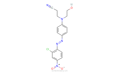 CAS:6657-33-6_3-[4-[(2-氯-4-硝基苯基)偶氮]苯基](2-羟基乙基)氨基丙腈的分子结构