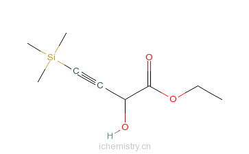 CAS:66697-09-4_2-羟基-4-三甲基硅基-3-丁炔酸乙酯的分子结构