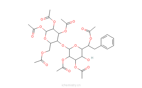 CAS:67310-53-6_苄基 O-七乙酰基-BETA-D-乳糖苷的分子结构
