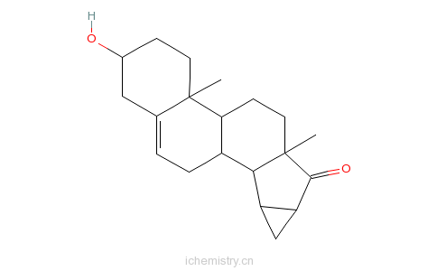 CAS:67372-65-0_(3b,15a,16a)-15,16-二氢-3-羟基-3'H-环丙[15,16]雄甾-5,15-二烯-17-酮的分子结构