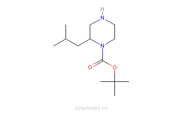 CAS:674792-06-4_(S)-1-Boc-2-异丁基哌嗪的分子结构