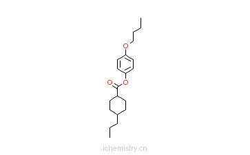 CAS:67589-41-7_反-4-丙基-1-环己甲酸-4-丁氧基苯酯的分子结构
