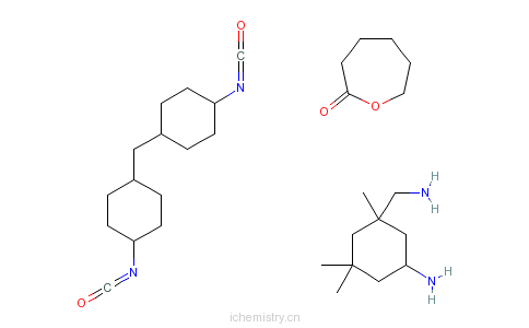 CAS:67599-31-9_2-氧杂环庚酮与5-氨基-1,3,3,3-三甲基环己烷甲胺和1,1'-亚甲基双(4-异氢酸根合环己烷)的聚合物的分子结构