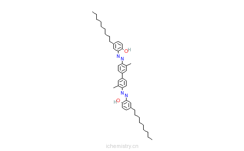 CAS:67990-27-6_2,2'-[(3,3'-二甲基[1,1'-联苯]-4,4'-二基)双(偶氮)]双[4-壬基]苯酚的分子结构