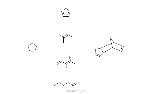 CAS:68003-51-0_4,7-亚甲基-3A,4,7,1A-四氢-1H-茚与1,3-环戊二烯、环戊烯、己烯、2-甲基-2-丁烯和1,3-戊二烯的聚合物的分子结构