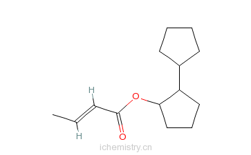 CAS:68039-73-6_2-丁烯酸[1,1'-联环戊基]-2-酯的分子结构